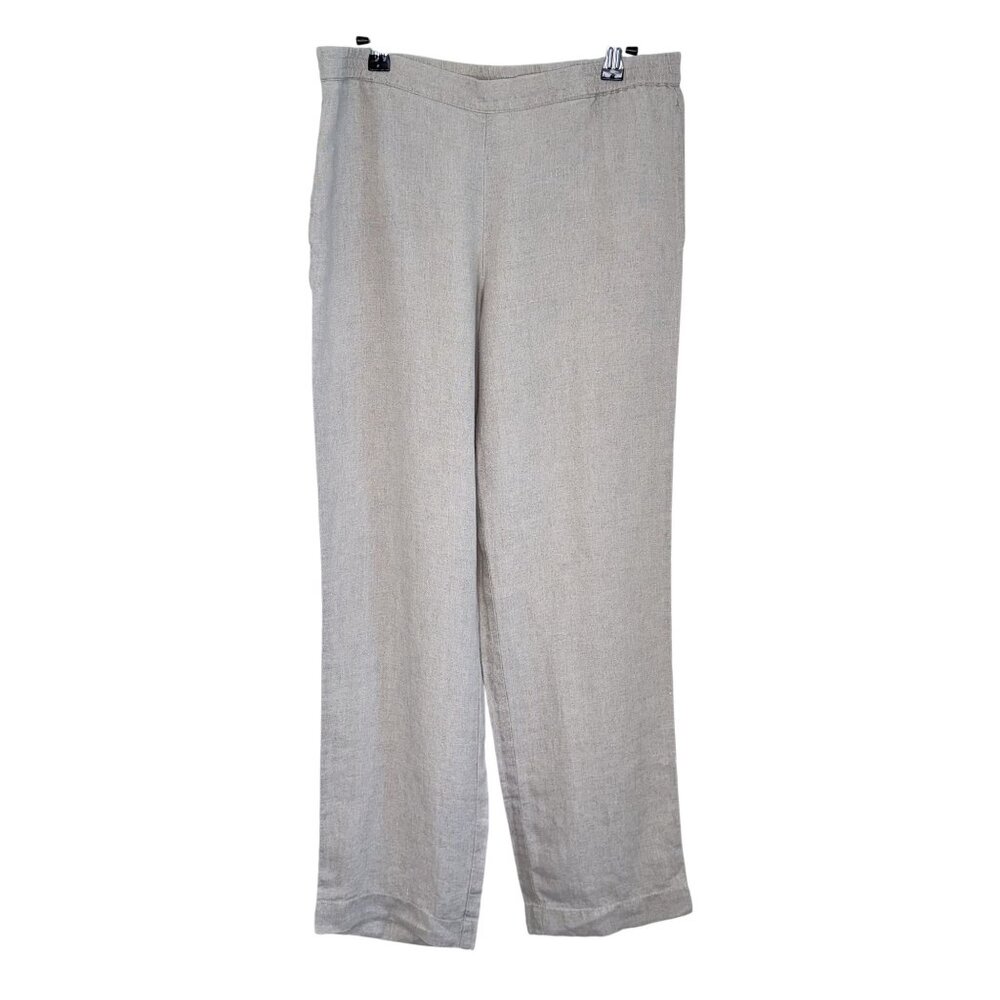 NWT J. Jill Love Linen Flax Straight Leg Pants, S Missy - Picture 2 of 8